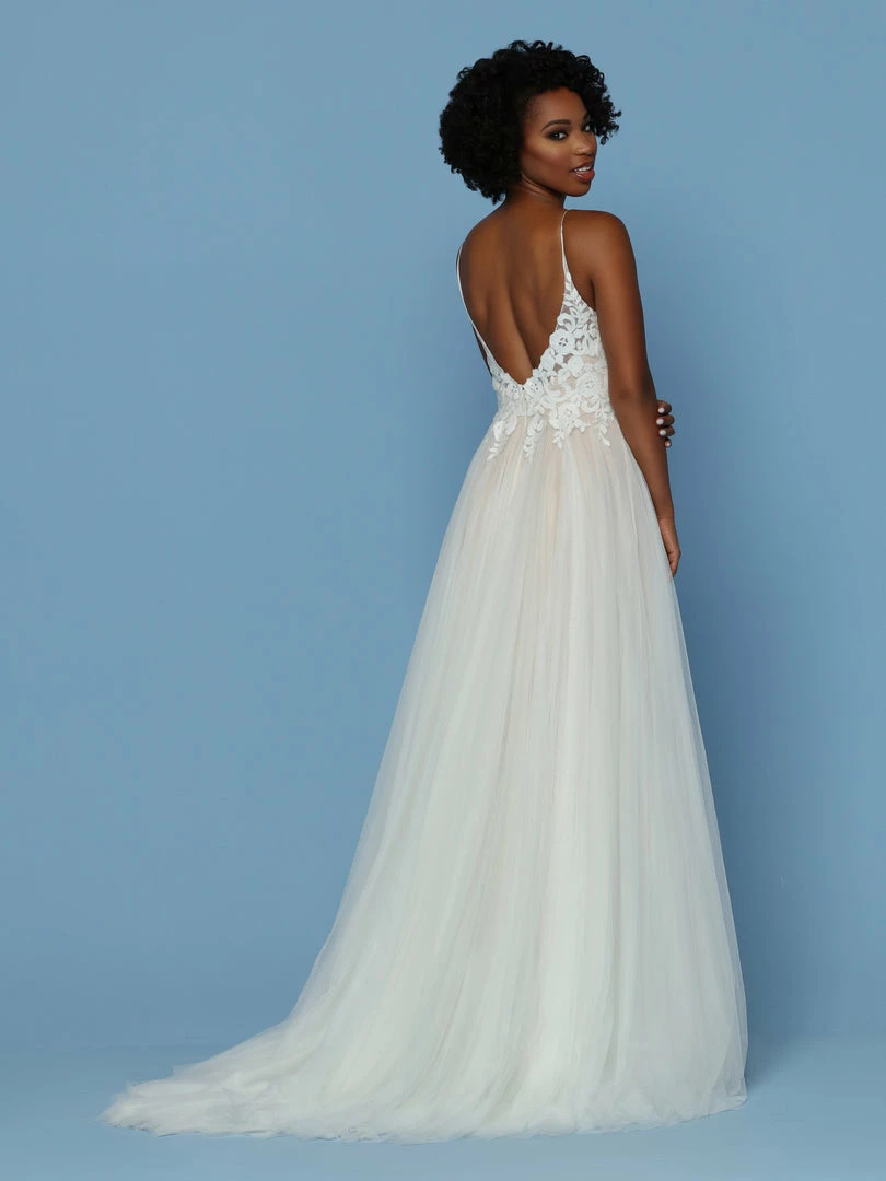 Davinci Bridal 50552 Soft Tulle Ballgown V Neck Lace Bodice Wedding Dress Illusion Neckline 5 Davinci Bridal 50552 Soft Tulle Ballgown V Neck Lace Bodice Wedding Dress Illusion Neckline