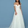 Davinci Bridal 50556 Sweeheart Off The Shoulder Sheer Lace A Line Wedding Dress 2 Davinci Bridal 50556 Sweeheart Off The Shoulder Sheer Lace A Line Wedding Dress