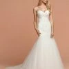 Davinci Bridal 50575 Fitted Mermaid Beaded Tulle Fit Flare Wedding Dress Corset Strapless