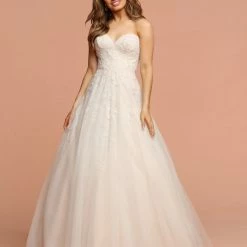 Ballgown Dresses Davinci Bridal 50581 Embellished Tulle Ballgown Wedding Dress Sweetheart Strapless