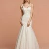 Davinci Bridal 50600 Fitted Mermaid Tulle Beading Wedding Dress Long Gown Bridal