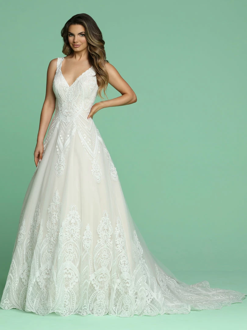 In Stock Ballgown Dresses Davinci Bridal 50616 Size 20 A Line Sequin Ballgown Lace Wedding Dress V Neck 3 In Stock Ballgown Dresses Davinci Bridal 50616 Size 20 A Line Sequin Ballgown Lace Wedding Dress V Neck