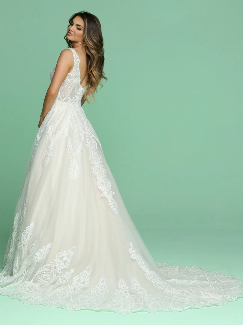 In Stock Ballgown Dresses Davinci Bridal 50616 Size 20 A Line Sequin Ballgown Lace Wedding Dress V Neck 4 In Stock Ballgown Dresses Davinci Bridal 50616 Size 20 A Line Sequin Ballgown Lace Wedding Dress V Neck