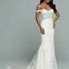 Mermaid Dresses Davinci Bridal 50664 Off The Shoulder Beaded Lace Mermaid Weddings Dress Sheer Train