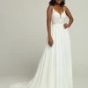 Davinci Bridal 50682 Long Chiffon Beaded A Line Wedding Dress Bridal Gown Backless Dresses