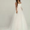Davinci Bridal 50687 A Line Tulle Wedding Dress Beaded Baby Doll Bodice Bridal Gown