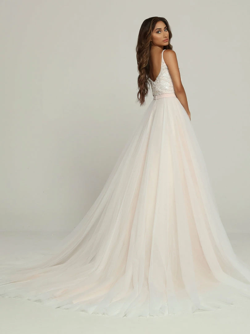 Davinci Bridal 50687 A Line Tulle Wedding Dress Beaded Baby Doll Bodice Bridal Gown 4 Davinci Bridal 50687 A Line Tulle Wedding Dress Beaded Baby Doll Bodice Bridal Gown