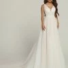 Davinci Bridal 50691 Sheer Beaded Bodice Sequin Ballgown A Line Wedding Dress Bridal Gown