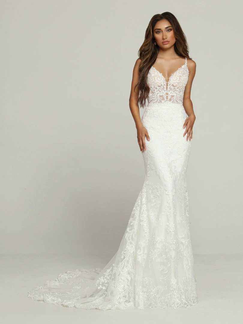 Mermaid Dresses Davinci Bridal 50700 Long Sheer Lace V Neck Wedding Dress Flare Bridal Gown Cutout Back 3 Mermaid Dresses Davinci Bridal 50700 Long Sheer Lace V Neck Wedding Dress Flare Bridal Gown Cutout Back