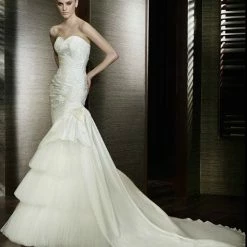 In Stock San Patrick Coimbra Size 8 Wedding Dress Fit Flare Mermaid Bridal Gown Mermaid Dresses