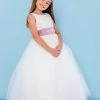 Rosebuds 5123 Long Ballgown Flower Girl Dress Satin Sash First Communion