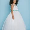 Rosebuds 5127 Long Layer Ruffle Lace Flower Girl Dress Vintage Ribbon Belt 1 Rosebuds 5127 Long Layer Ruffle Lace Flower Girl Dress Vintage Ribbon Belt