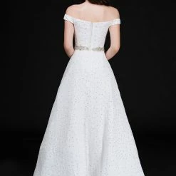 Discontinued Wedding Dresses Nina Canacci 5146 Lace Off The Shoulder Prom Dress Wedding Gown