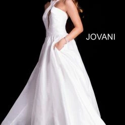 Discontinued Jovani 51500 Halter Neckline Silk Prom Dress Ballgown Dresses 9 Discontinued Jovani 51500 Halter Neckline Silk Prom Dress Ballgown Dresses