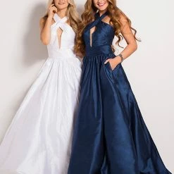 Discontinued Jovani 51500 Halter Neckline Silk Prom Dress Ballgown Dresses 8 Discontinued Jovani 51500 Halter Neckline Silk Prom Dress Ballgown Dresses