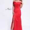 In Stock Allie Blu 4080 Red Size 2 Off The Shoulder Long Prom Dress Pageant Gown