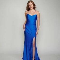 Corset Dresses Nina Canacci 5204 Long Straight Prom Pageant Gown