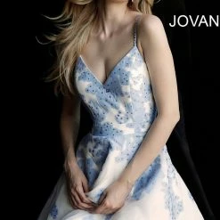 Jovani 53204 Spaghetti Strap Fit And Flare Homecoming Dress Cocktail Dress