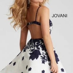 Jovani 53204 Spaghetti Strap Fit And Flare Homecoming Dress Cocktail Dress