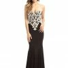 In Stock Johnathan Kayne 541 Size 6 Black Long Lace Bodice Prom Dress Pageant Gown