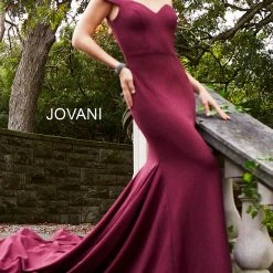 Jovani 55187 Off The Shoulder Glitter Mermaid Prom Dress Pageant Gown Fitted Mermaid Dresses