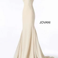 Jovani 55187 Off The Shoulder Glitter Mermaid Prom Dress Pageant Gown Fitted Mermaid Dresses