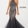 Discontinued Jovani 55261 High Neckline Embellished Mermaid Prom Dress