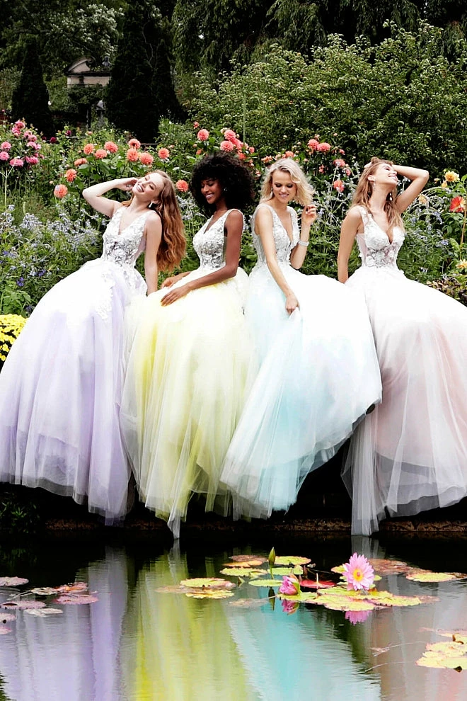 Jovani 55634 Floral Appliques Prom Dress Ballgown Lace Tulle Long V Neck 9 Jovani 55634 Floral Appliques Prom Dress Ballgown Lace Tulle Long V Neck