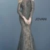 Discontinued Jovani 55801 Gunmetal Sizes 00-24