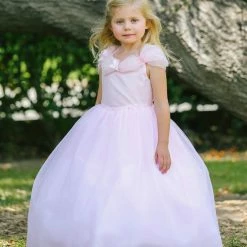 In Stock Long Girls Size 2 Pink Off The Shoulder Cinderella Dress Shimmer Flower Girl Pageant
