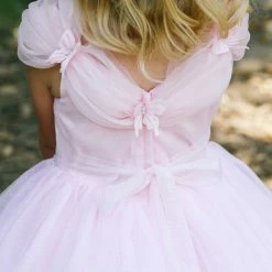 In Stock Long Girls Size 2 Pink Off The Shoulder Cinderella Dress Shimmer Flower Girl Pageant