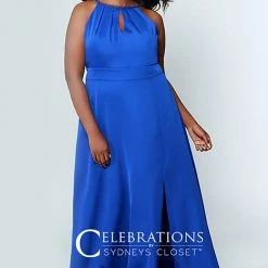 In Stock Sydney's Closet 1803 Size 16 Long High Neck Formal Prom Dress Evening Gown