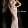 Jovani 57300 Black Or Blush Sheer Couture Embellished Pageant Gown
