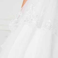 In Stock Tip Top Kids 5773 Girls Size 4 Lace Off The Shoulder Flower Girl Communion Corset Flower Girl Dress