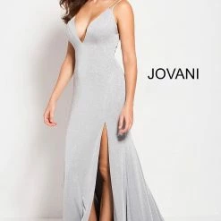 In Stock Jovani JVN 58557 Size 00 Red V Neckline Fitted Glitter Prom Dress Shimmer Stretch Backless Dresses 26 In Stock Jovani JVN 58557 Size 00 Red V Neckline Fitted Glitter Prom Dress Shimmer Stretch Backless Dresses