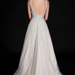 Bridal Nina Canacci 8183 V Neckline Embellished A Line Wedding Dress Prom Pageant Gown Evening Gown