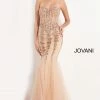 Jovani 5908 Sheer Corset Mermaid Prom Dress Pageant Sexy Embellished Formal Gown Mermaid Dresses