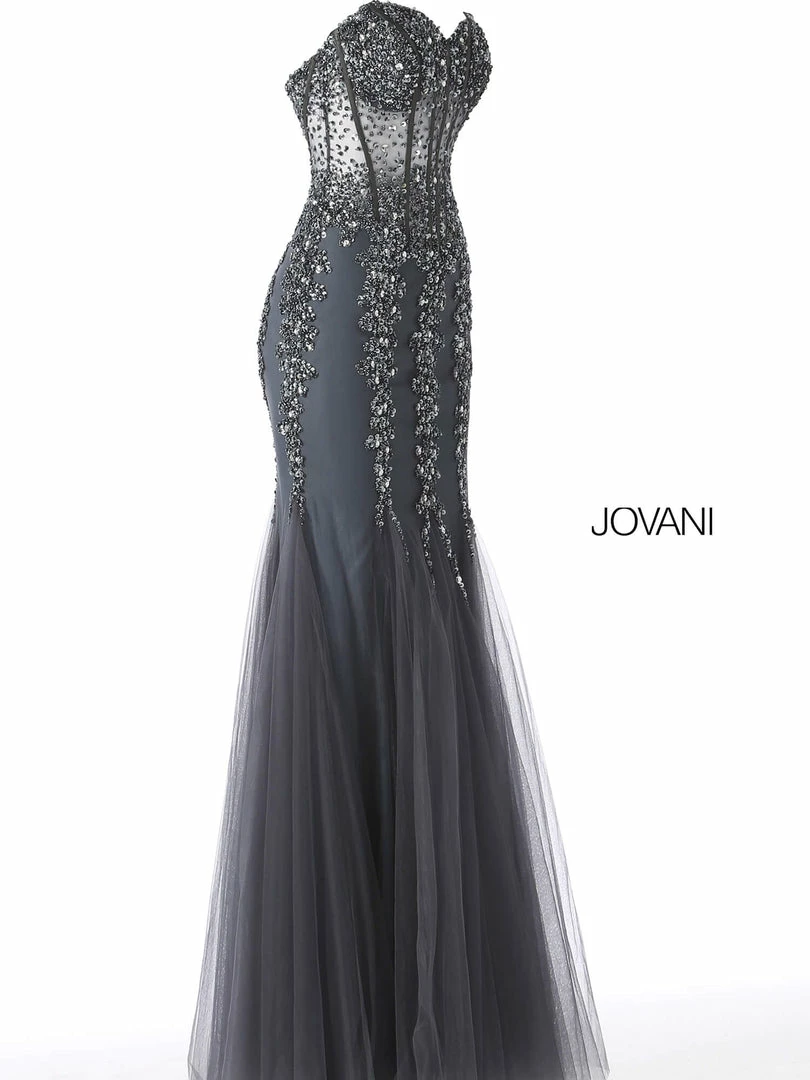 Jovani 5908 Sheer Corset Mermaid Prom Dress Pageant Sexy Embellished Formal Gown 18 Jovani 5908 Sheer Corset Mermaid Prom Dress Pageant Sexy Embellished Formal Gown