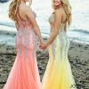 Mermaid Dresses Jovani 5908 Sheer Corset Mermaid Prom Dress Pageant Sexy Embellished Formal Gown