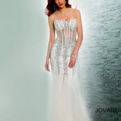 Jovani 5908 Sheer Corset Mermaid Prom Dress Pageant Sexy Embellished Formal Gown 37 Jovani 5908 Sheer Corset Mermaid Prom Dress Pageant Sexy Embellished Formal Gown