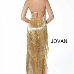 Jovani 59642 Plunging Neckline Beaded Fringe Couture Prom Dress 19 Jovani 59642 Plunging Neckline Beaded Fringe Couture Prom Dress