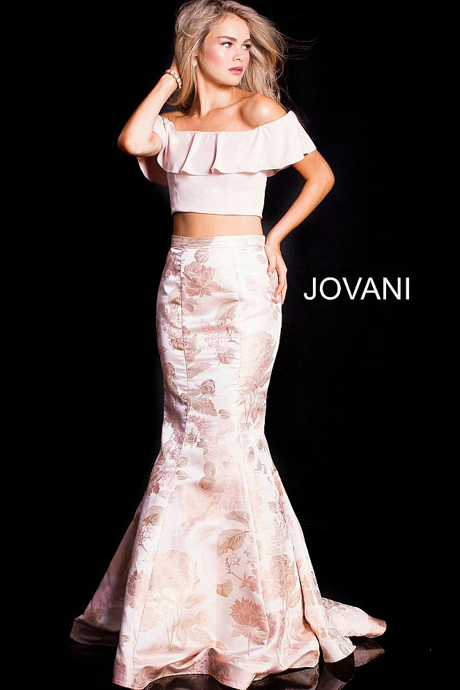 In Stock Jovani 59666 Two Piece Metallic Mermaid Size 6 Prom Dress Pageant Gown Mermaid Dresses 4 In Stock Jovani 59666 Two Piece Metallic Mermaid Size 6 Prom Dress Pageant Gown Mermaid Dresses