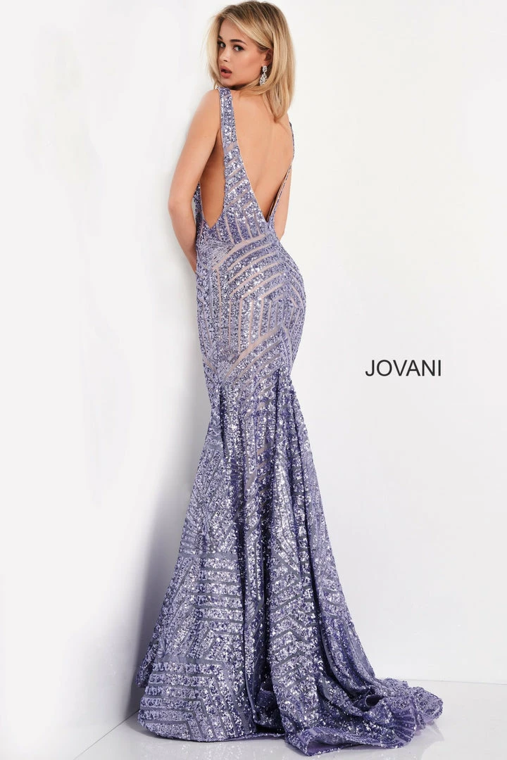 Jovani 59762 Sequin Embellished Mermaid Prom Dress Pageant Gown Plunging Neckline 16 Jovani 59762 Sequin Embellished Mermaid Prom Dress Pageant Gown Plunging Neckline
