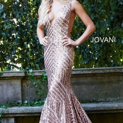 Jovani 59762 Sequin Embellished Mermaid Prom Dress Pageant Gown Plunging Neckline 64 Jovani 59762 Sequin Embellished Mermaid Prom Dress Pageant Gown Plunging Neckline