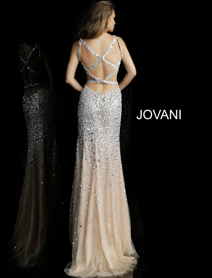 Backless Dresses Jovani 59846 Long Crystal Sheer Backless Prom Dress Sexy Evening Formal Slit 5 Backless Dresses Jovani 59846 Long Crystal Sheer Backless Prom Dress Sexy Evening Formal Slit