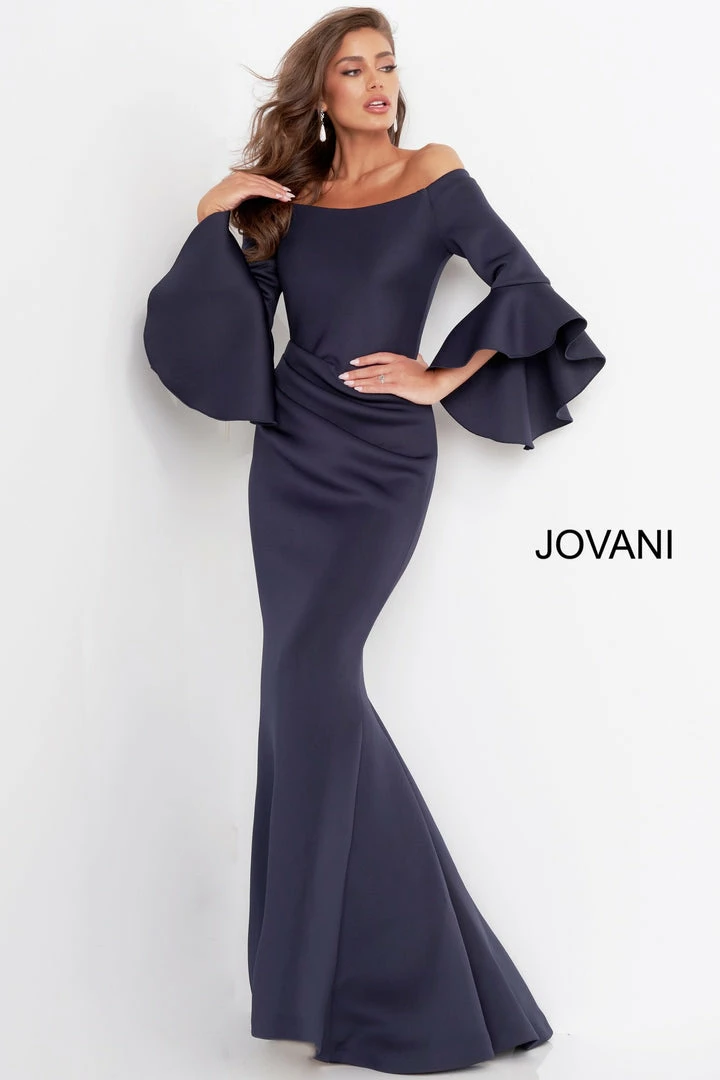 Mermaid Dresses Jovani 59993 Scuba Off The Shoulder Bell Sleeves Evening Dress Formal Long Sleeve 6 Mermaid Dresses Jovani 59993 Scuba Off The Shoulder Bell Sleeves Evening Dress Formal Long Sleeve