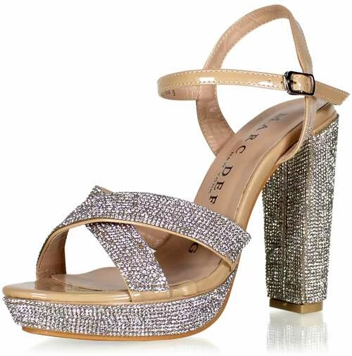 Marc Defang 5" Charlie Crystal Platform Pageant Heel Wide Shoe Formal Shoes 3 Marc Defang 5" Charlie Crystal Platform Pageant Heel Wide Shoe Formal Shoes