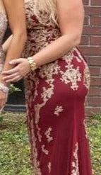 Discontinued Corset Dresses Envious Couture 1615 Embellished Applique Fitted Long Prom Dress Corset Open Back