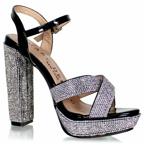 Marc Defang 5" Charlie Crystal Platform Pageant Heel Wide Shoe Formal Shoes 13 Marc Defang 5" Charlie Crystal Platform Pageant Heel Wide Shoe Formal Shoes
