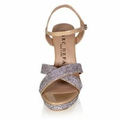 Marc Defang 5" Charlie Crystal Platform Pageant Heel Wide Shoe Formal Shoes 16 Marc Defang 5